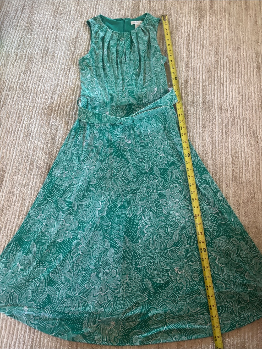 London Times Green Floral Midi Dress